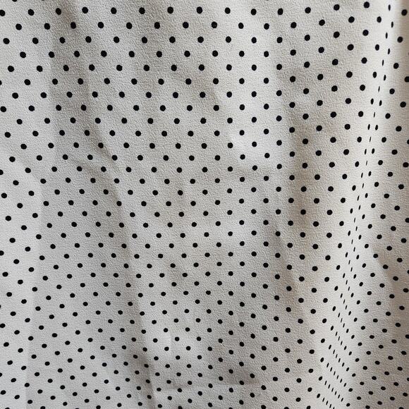 VINTAGE Boutique A-Line White Polka Dot Midi Skirt Est Size XS - Picture 5 of 10